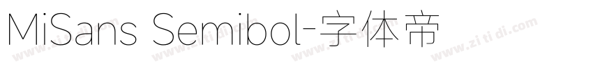 MiSans Semibol字体转换